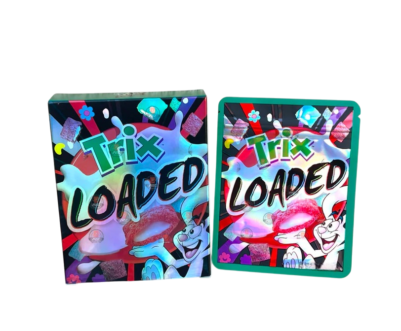 Trix Loaded Mylar Bags with Boxes 3.5g Box Packaging Holographic